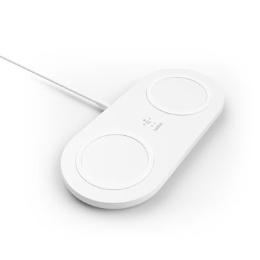 Belkin BoostCharge Dual 15W Wireless Charging Pad Universally Compatible - White